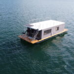 Bateau Flotyll sur le lac du der en Haute Marne